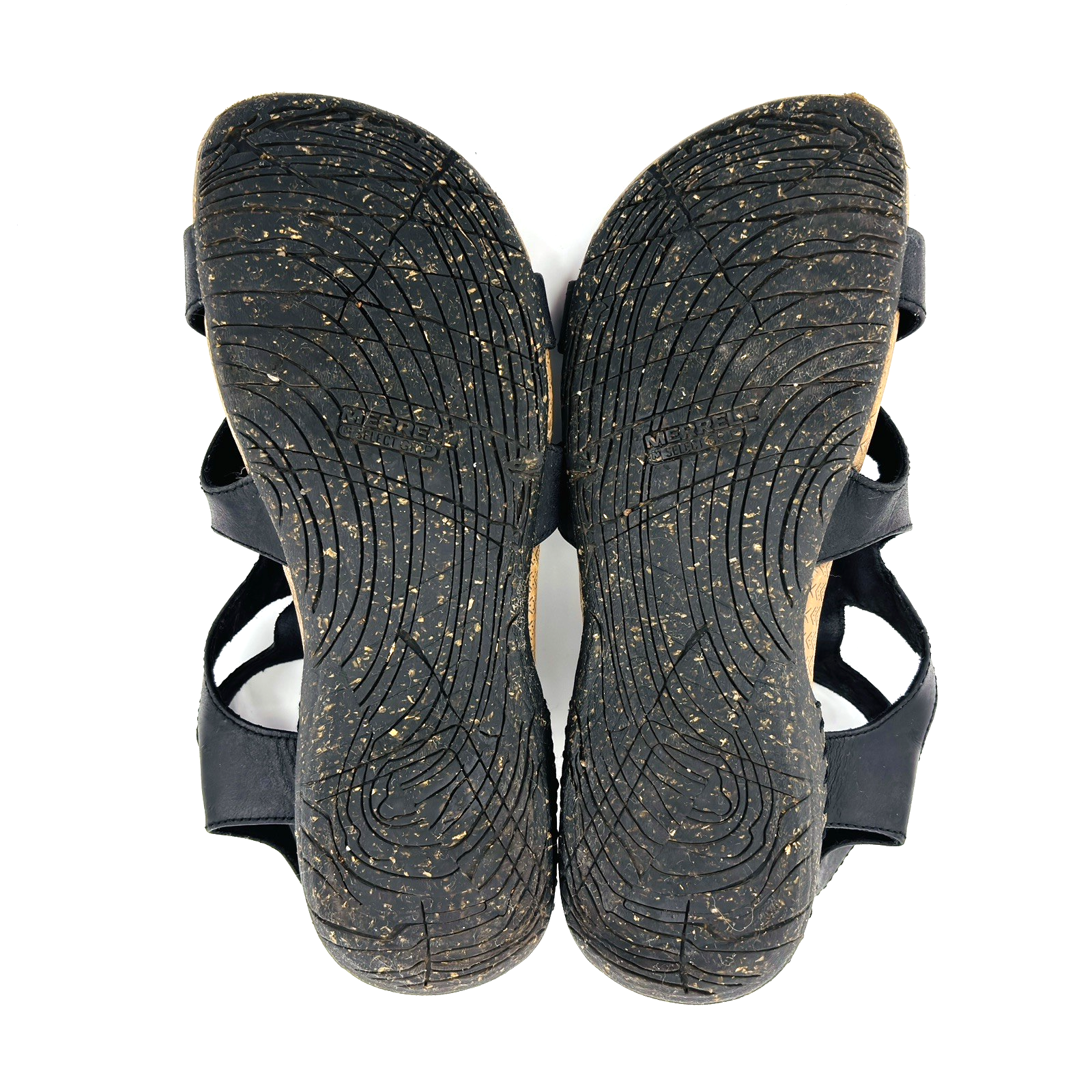 Scarpe sandali gladiatore donna 8 Merrell Whisper pelle nera fibbia J55558