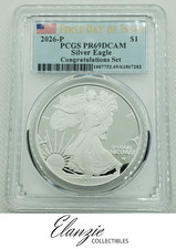 2026-P Proof American Silver Eagle Congratulations First Day of Issue PCGS PR69