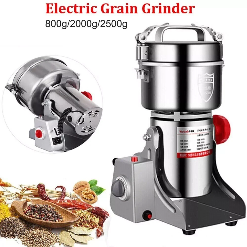 Electric Grain Grinder 800G Stainless Steel Spice Herb Coffee Mill