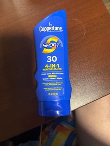 Coppertone Sport 4-in-1 Performance Sunscreen Lotion SPF 30 7 fl oz Exp 3-2027