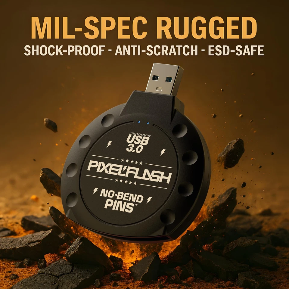 CF Card Reader (Black) - Compact Flash Memory Card Adapter with USB 3.0, 5GB/... - Image 3 of 4