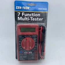 Cen-Tech 7 Function LCD readout Multimeter #98025 with Leads