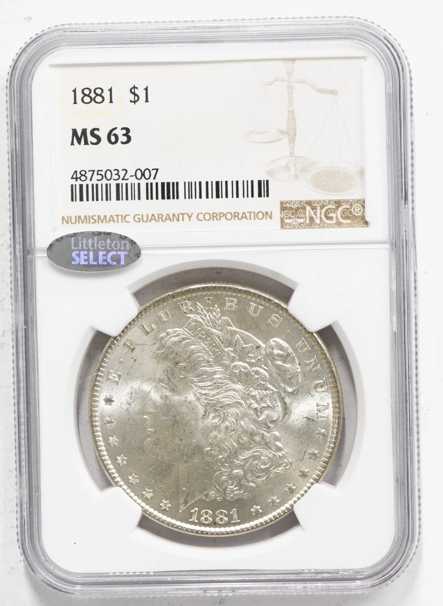MS 63 Graded 1881 Year Morgan US Dollars (1878-1921) for sale | eBay