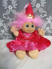 Vintage Russ Troll Kidz 12" Penelope Princess Doll with Pink Hair Blue Eyes