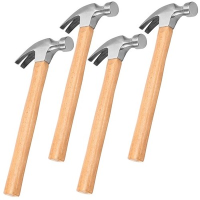 4 PCS 16 OZ Claw Hammer, Straight Claw Hammer, Carbon Steel Rip Claw Hammers ...