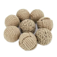 Decorative Balls Set Of 8 Sisal Rope Orbs Vase Filler Centerpiece Decor