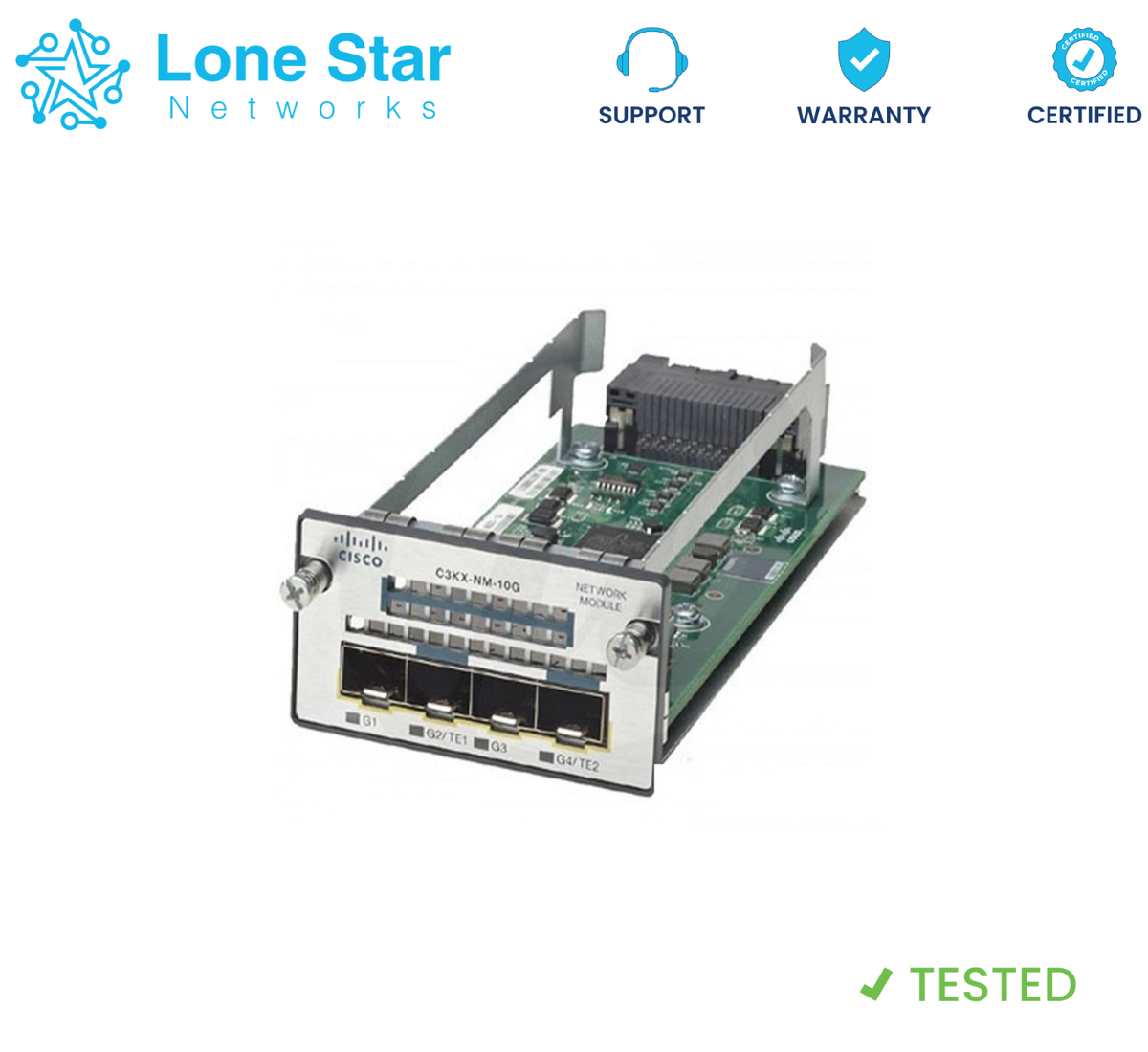Cisco C3KX-NM-10G ネットワークモジュール C3KX-NM-10G | Cisco Module | Catalyst 3750X Series