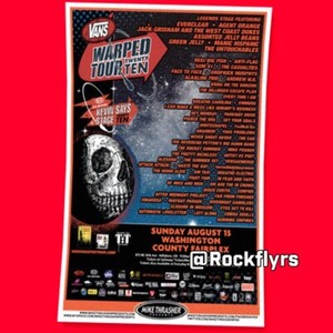 VANS WARPED TOUR 2010 Concert Promo 11x17 Street Poster. 