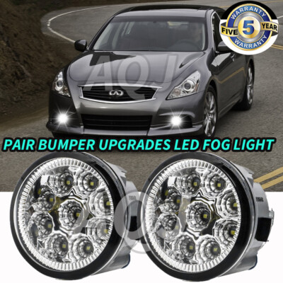 Front Bumper Fog Lights Lamps For Infiniti G25/G37/Q60 Sedan 2010-2012 2013 2014