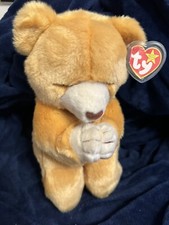 Vintage Retired 1999 New TY Beanie Buddy HOPE the Praying Bear 10 inch MWMT