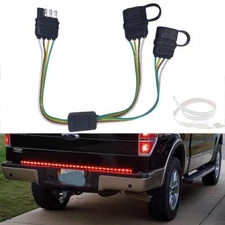4 Way Y-Splitter Plug for Tailgate Light Bar and Trailer Light Plug Play Adapter