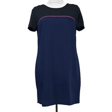 Cynthia Rowley Shift Dress Womens Size 6 Above Knee Mini Short Sleeve Colorblock