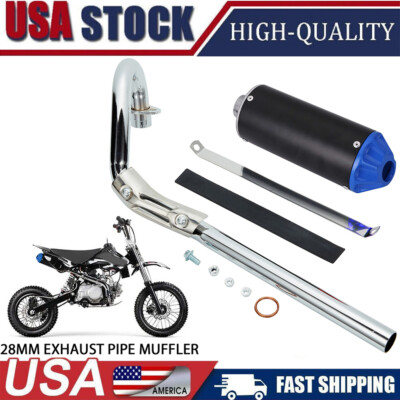 1x 28mm Exhaust Pipe Muffler For 90cc 110cc 125cc Quad Dirt Pit Bike Apollo SSR