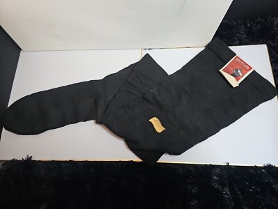 1900's Burson Fashioned Hose Black.  NOS.  Tags Still Attached. 