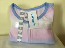 New Carter's Kid Girls 1-Piece Tie Dye Fleece Footie Pajamas many sizes