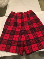 Vintage Pendleton Womens Wool Shorts Leslie Tartan Plaid 6 EUC