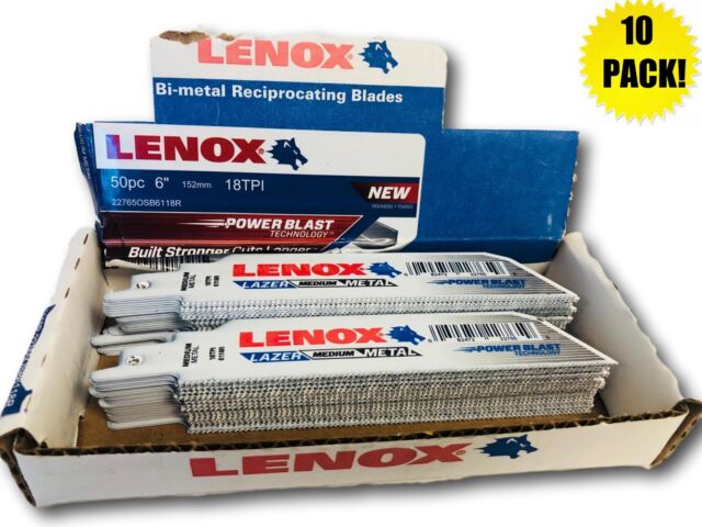 Details about  / 10 Lenox Reciprocating Saw Blades 8/" 18 TPI Power Blast For Sawzalls