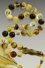 Islamic 33 Round Prayer Beads 12mm Genuine BALTIC AMBER TASBIH 47.6g 181120-2
