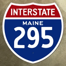 Maine interstate route 295 highway marker road sign Portland Augusta 18"