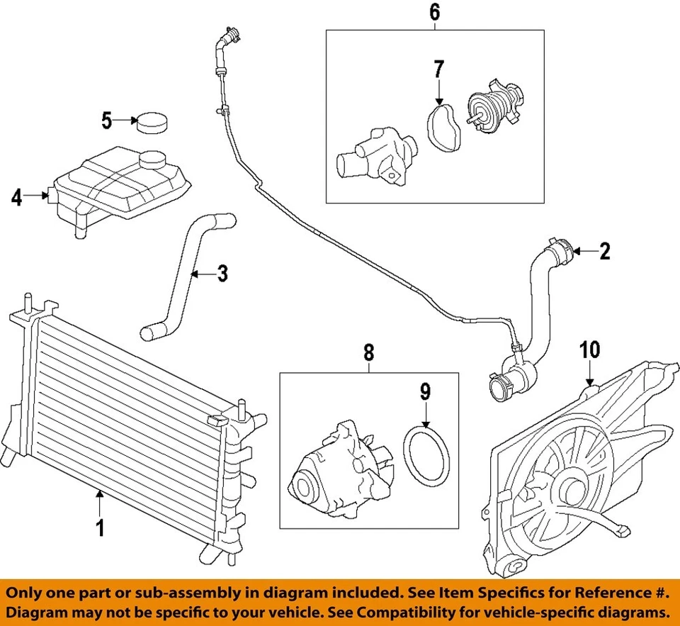 Used Engine Coolant Reservoir fits: 2010 Ford Focus  Grade A - Image 3 of 4