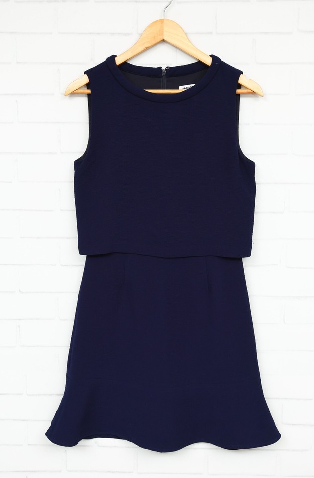 Marcs women's navy blue sleeveless a-line mini dress size 8