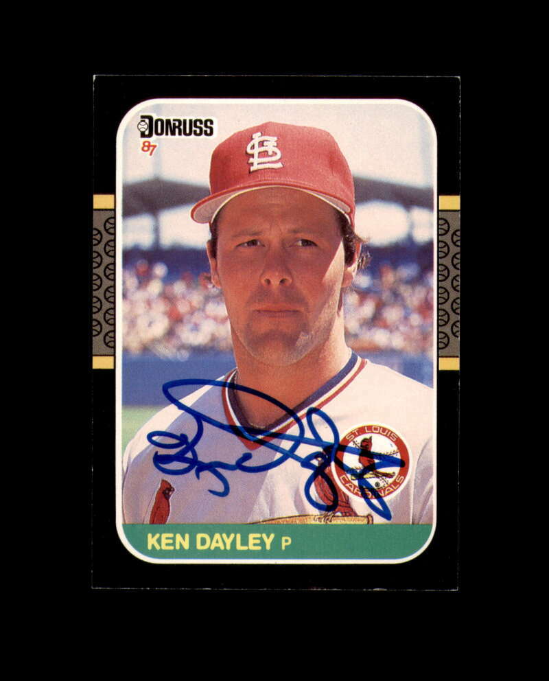 Ken Dayley Hand Signed 1987 Donruss St. Louis Cardinals Autograph