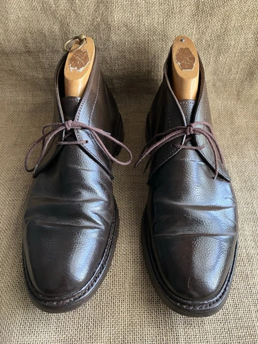 Alden 13134 Cigar Pebbled Leather Chukka Boots Size UK 8.5 || US 9.5 CE