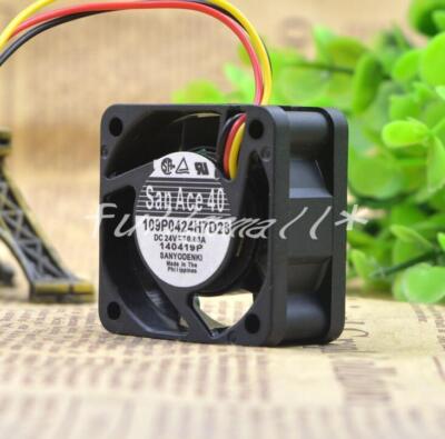 For 0.08A 4015 4CM Sanyo 109P0424H7D28 24V inverter cooling fan 3-wire