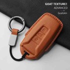 Goatskin 360° all inclusive Car Key Case Case For VW Volkswagen Touareg Keychain