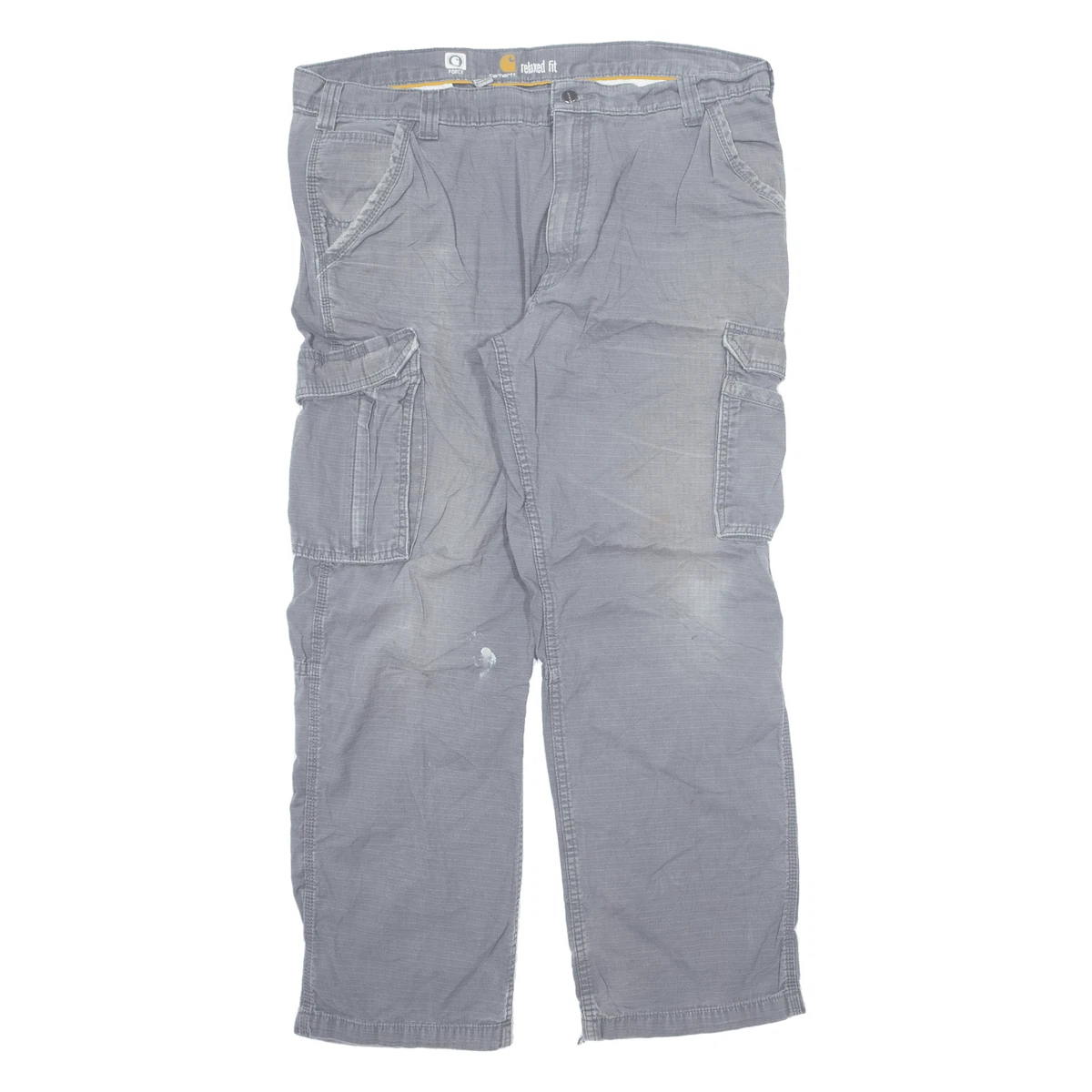 CARHARTT Cargo Workwear Trousers Grey Relaxed Straight Mens W40