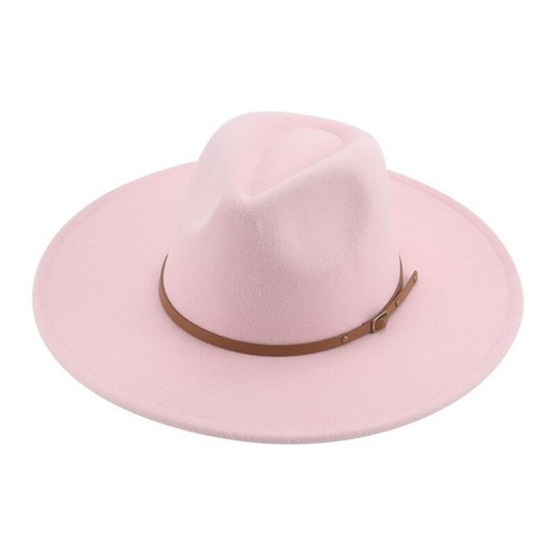 solid band belt fedora hat khaki 