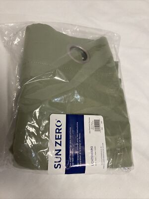 SUN ZERO by LICHTENBERG Curtain Panel NWT 54  x 40  Sage Green