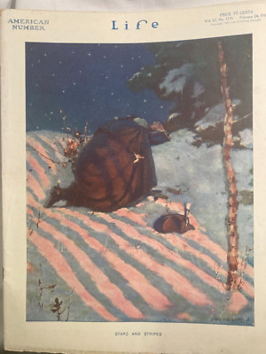 February 24, 1916 Life Magazine Stars and Stripes cover art by Angus MacDonall