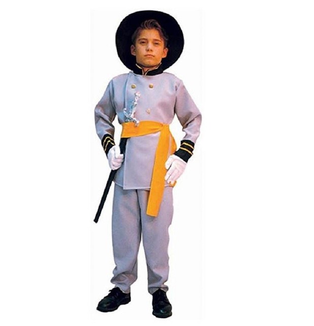 Rebel Confederate Officer Costume Historical Civil War Child