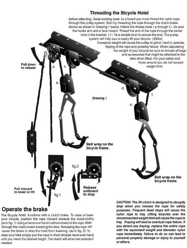 Bike Hoist for Garage Ceiling Mount Pulley System Bike Storage… - Picture 6 of 6