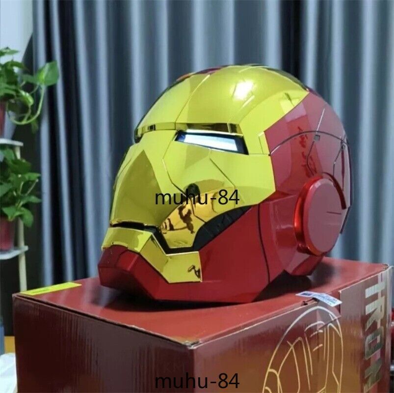 US!! 1:1 Iron Man MK5 Helmet Wearable Voice-control Mask Cosplay Golden AUTOKING