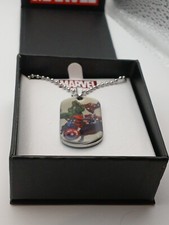 Marvel Comics Avengers Assemble Dog Tag Metal Necklace Pendant New NOS Box