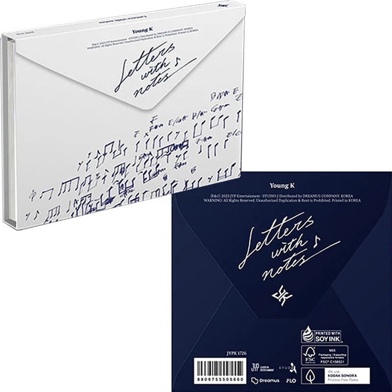 YOUNG K LETTERS WITH NOTES 1st Full Album CD+Photo Book+Card+