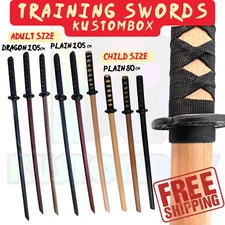 Wooden Training Datio Bokken Kendo Samurai Katana Practice Swords 80cm & 100cm