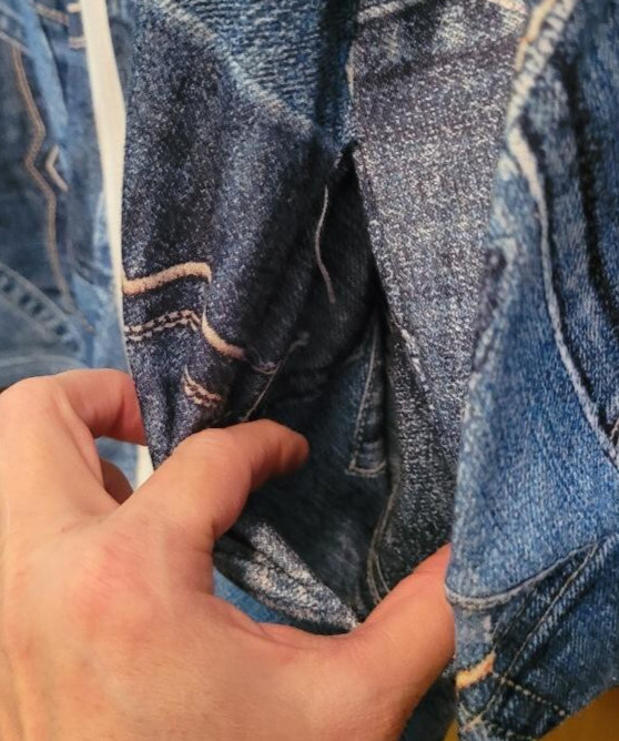 Women's Denim Patchwork Print Polyester Hoodie Ja… - image 5