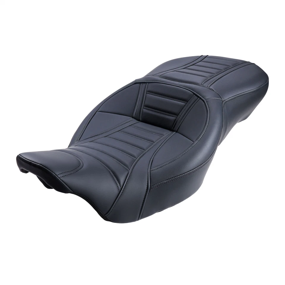 2-up Driver & Passenger Seat For Harley Touring and Tri Glide 2009-2025 Black Foto 4 de 4