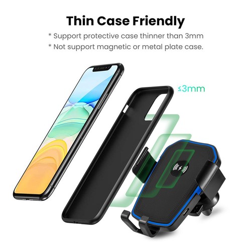15W Qi Fast Charging Wireless Car Charger Mount for Galaxy S20 Note10+ iPhone 11 - Picture 6 of 11
