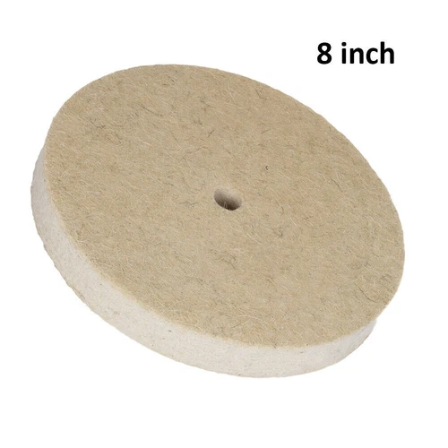 8 Inch Wool Felt Polishing Wheel Buffing Pad Metal Burnishing Disc 3/8" Arbor - Picture 17 of 21