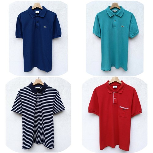 Polo LACOSTE Uomo 2 4 5 6 7 Slim Fit Maglia Manica Corta T shirt Blu Rosso  Verde | eBay