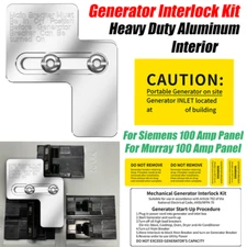 Generator Interlock Kit Heavy Duty Aluminum For Siemens & Murray 100 Amp Panel