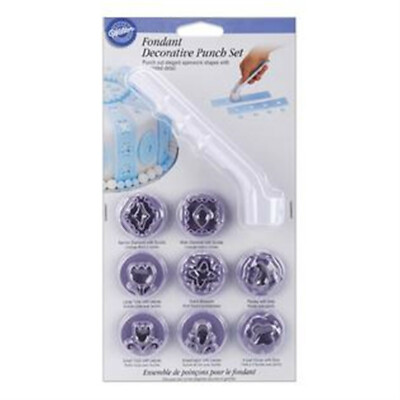 Wilton: fondant decorative punch set : Set 8 Formen (A Stempel) für Schmelze
