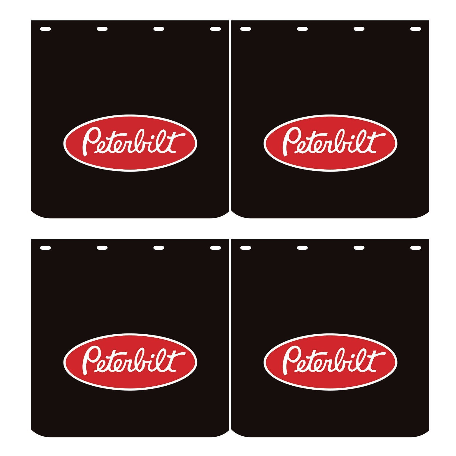 24x24 PVC Polymer Semi Truck Mud Flaps 2 Pairs Tractor Trailer Mudflaps