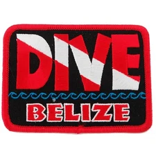DIVE BELIZE- EMBROIDERED PATCH SCUBA DIVING FLAG LOGO IRON-ON TRAVEL SOUVENIR