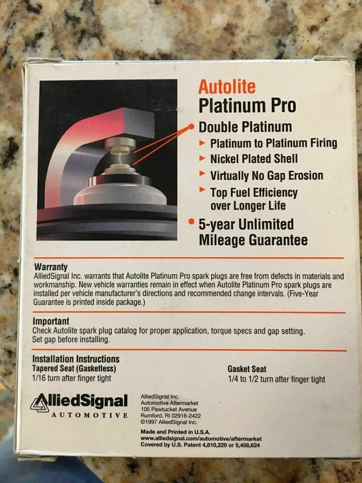 AUTOLITE PLATINUM BUJÍAS (APP 666) PAQUETE DE 4 - 80 Cad/Buick/Chevy/Olds/GM Foto 3 de 3