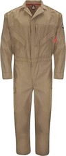 Bulwark Men's Iq Series Endurance Coverall Jumpsuit Mechanic Khaki QC10